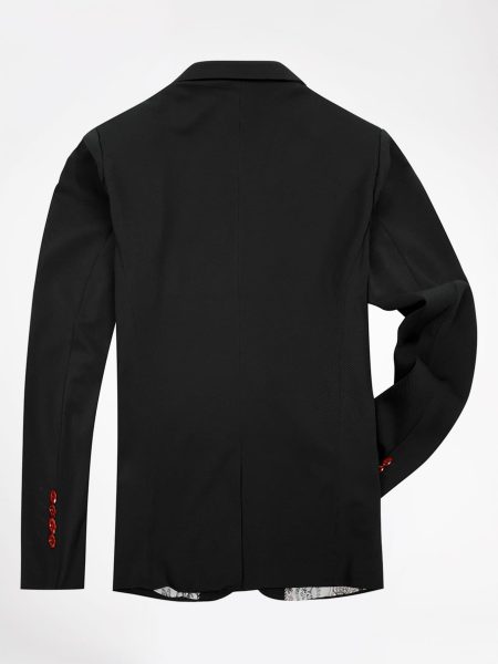 Split Hem Button Detail Cuff Blazer
