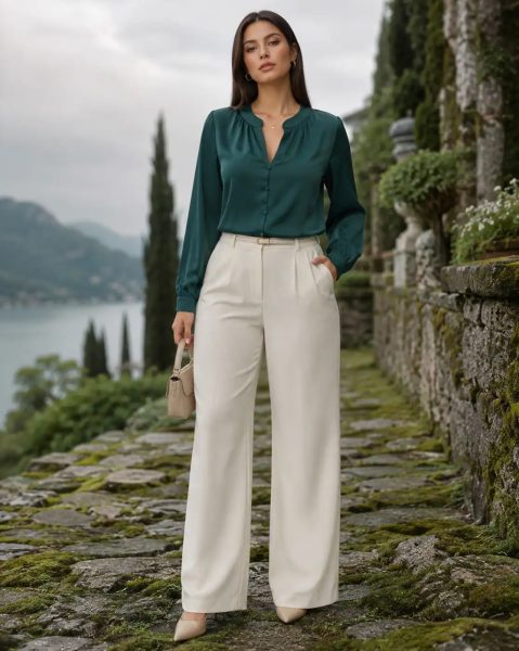 Medium Length Cuffed Full Sleeve Top