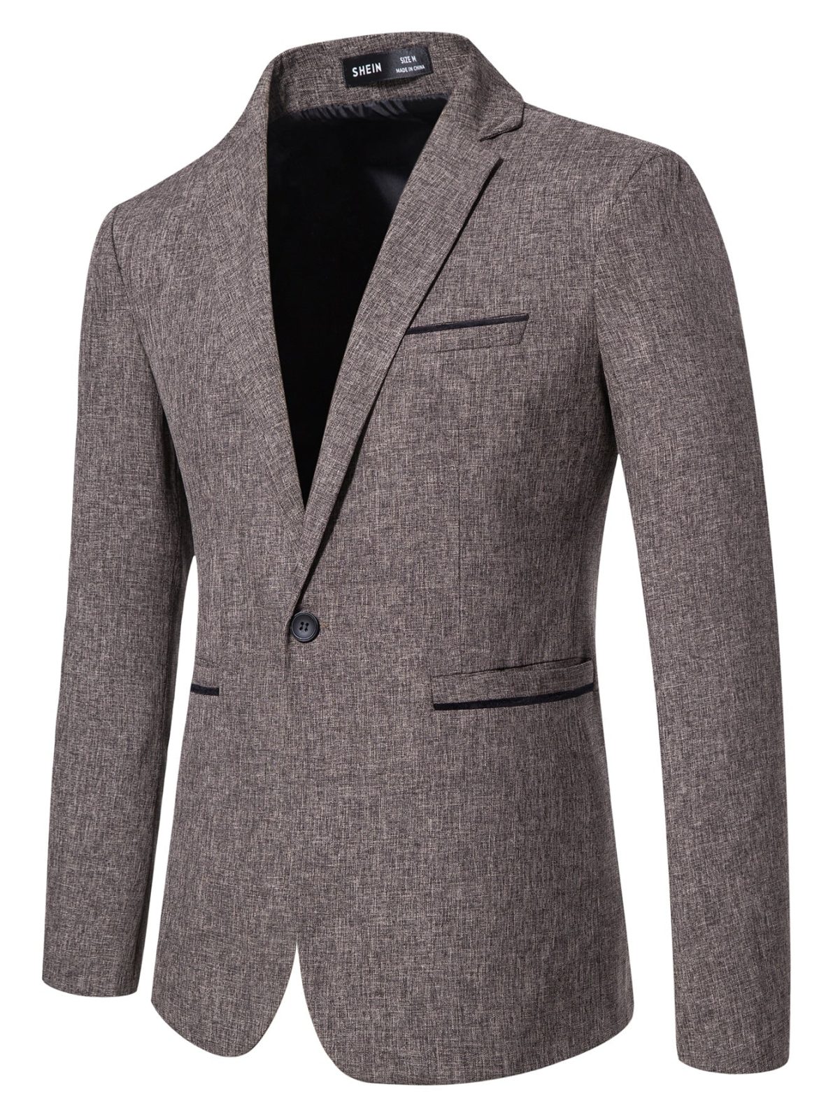 Space Dye Pocket Single Button Blazer