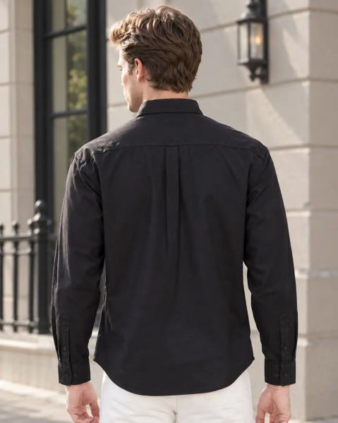 Men Medium Length Spread Collar Full Sleeve Shirt