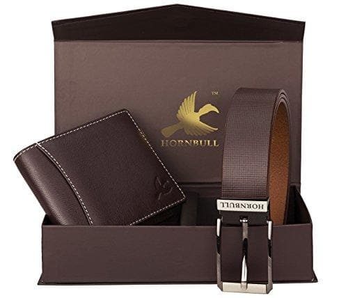 Leather Wallet and Belt Combo