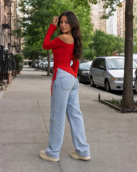 One Shoulder Side Ruched Top