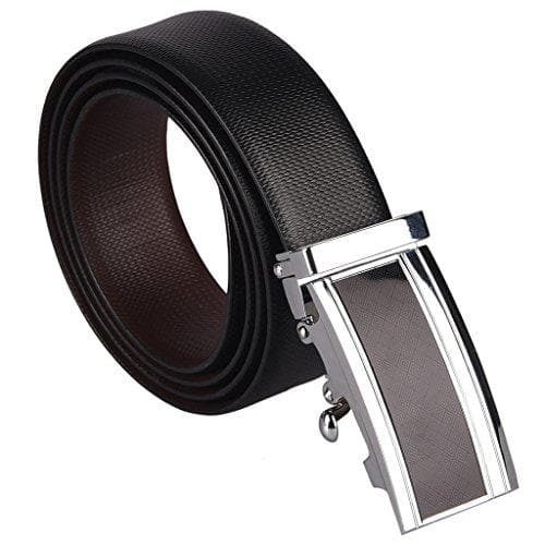 Reversible Leather Belt with Auto Lock Buckle