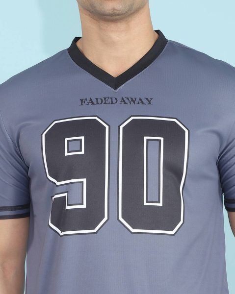 Short Sleeve Numeric Back Print Tshirt