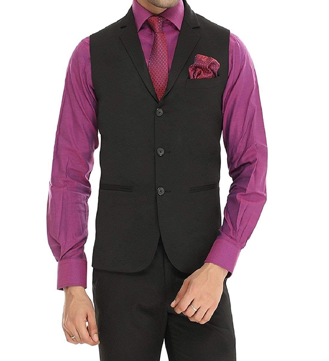 Men's Slim Fit 3-Button Waistcoat – Formal, Versatile & Effortlessly Sharp