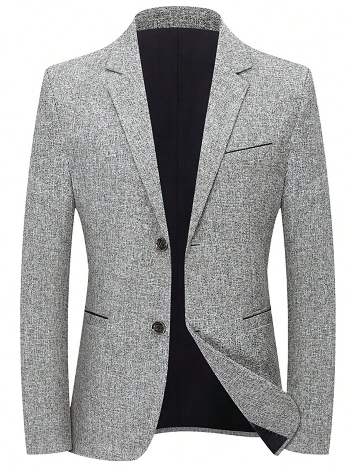 Slim Fit Lapel Neck Single Button Blazer