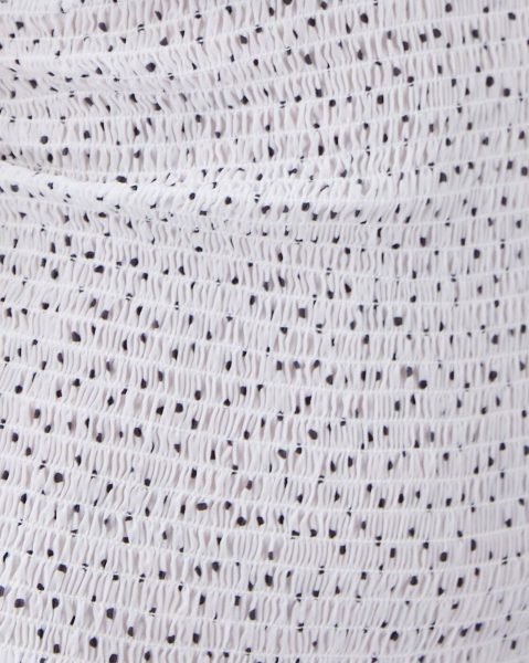 Tie-Up Halter Neck Polka-Dot Smocked Skater Dress