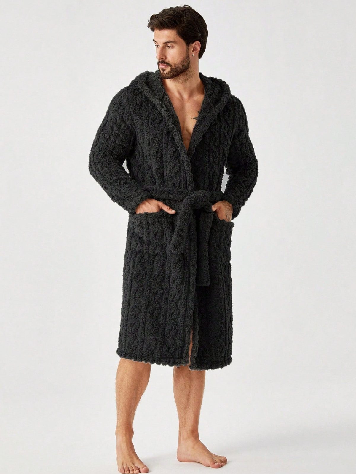 Dual Pocket Hooded Sleep Robe