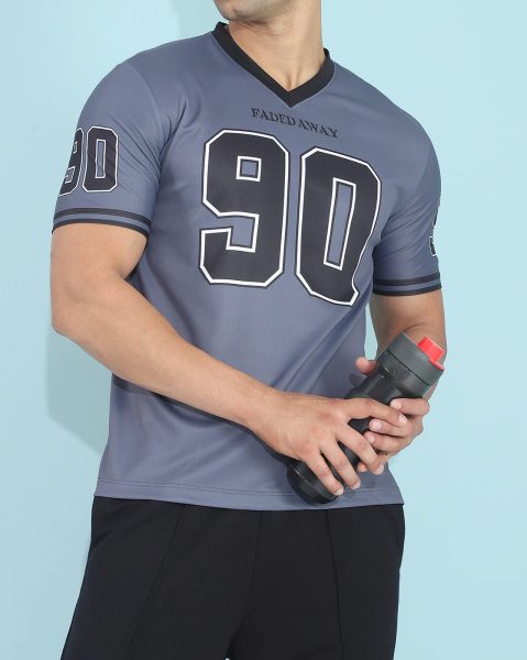 Short Sleeve Numeric Back Print Tshirt