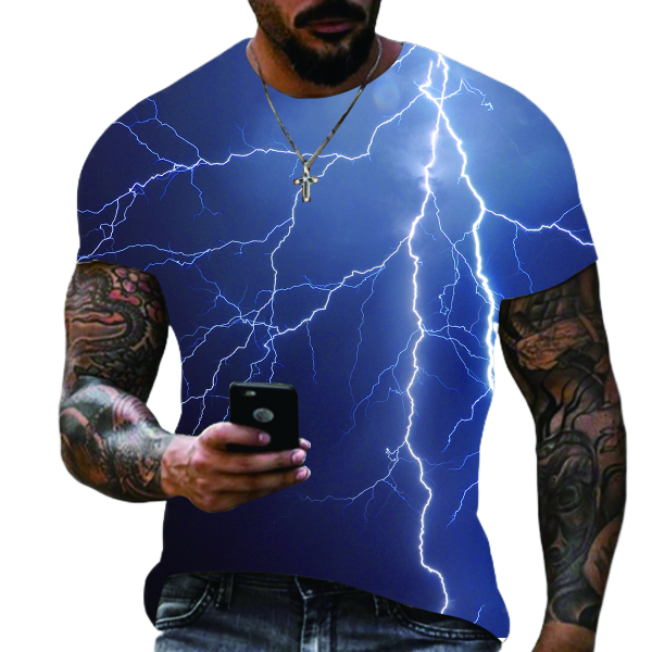 Casual 3D Digital Printed Short Sleeve T-Shirt Tee