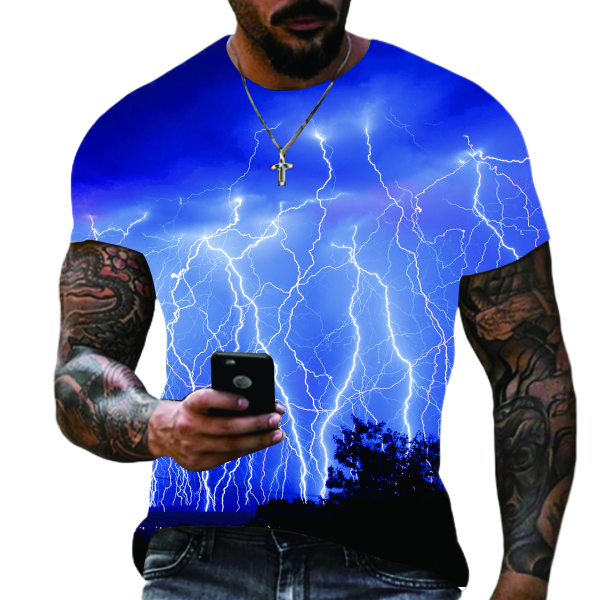 Casual 3D Digital Printed Short Sleeve T-Shirt Tee
