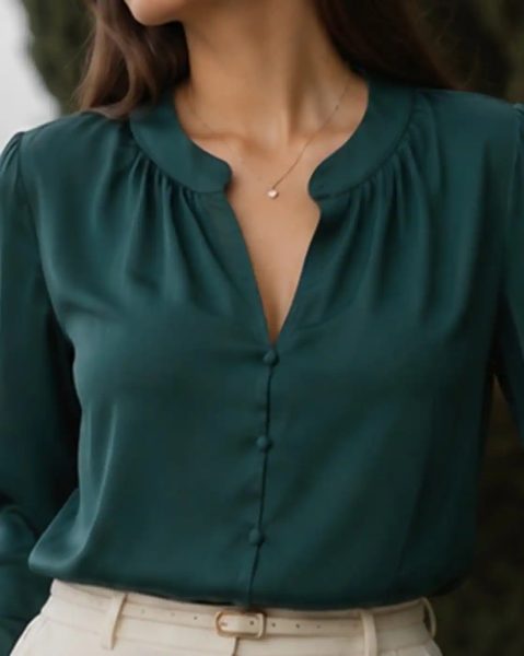 Medium Length Cuffed Full Sleeve Top