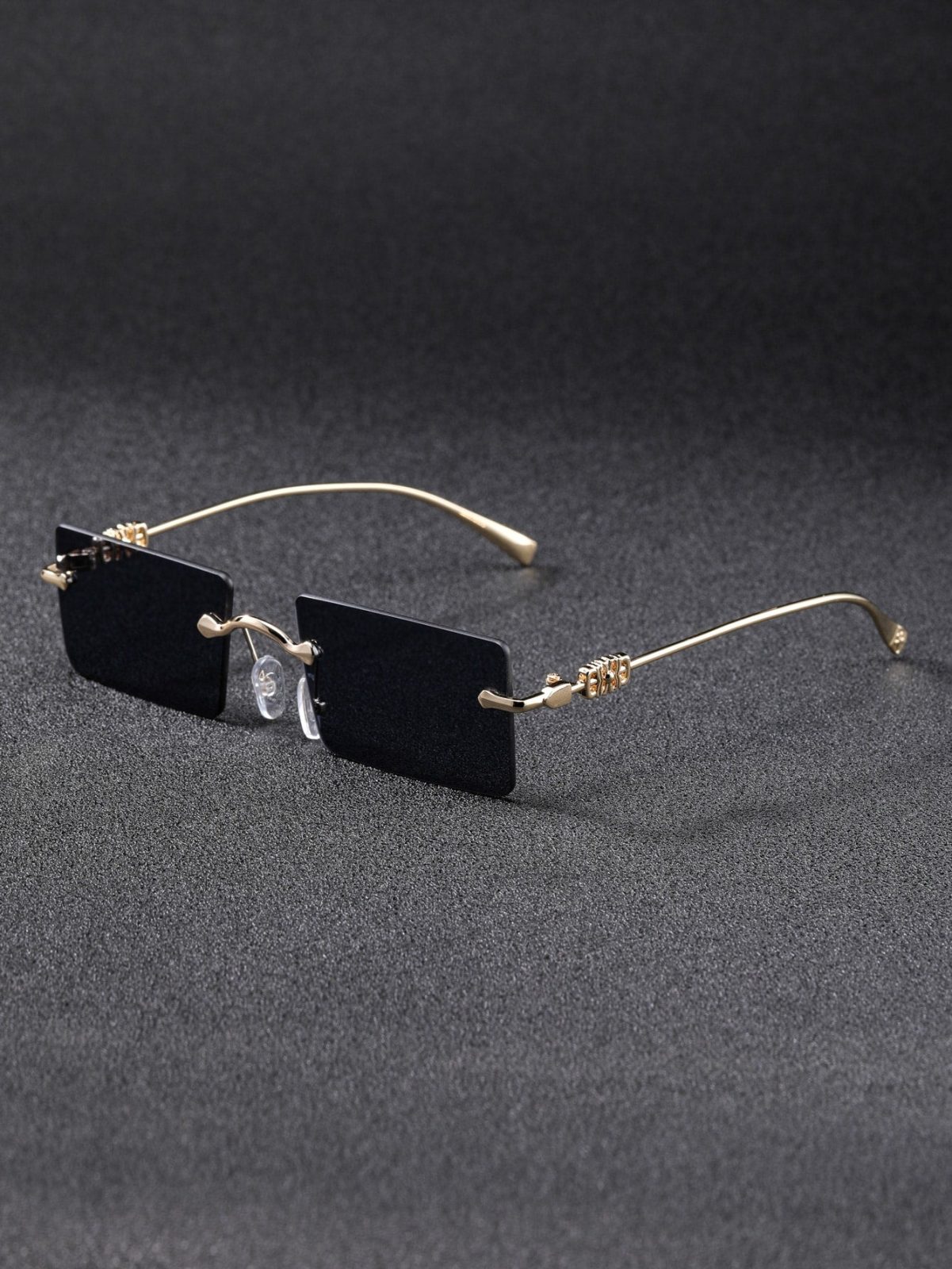 Rectangle Lens Rimless Sunglasses – Sleek, Minimal & UV-Ready