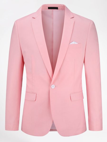 Single Button Pocket Single Breasted Blazer