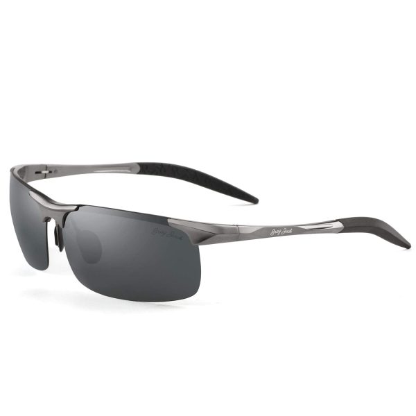 Rectangle Half Frame Sports Unisex Adult Polarised Sunglasses