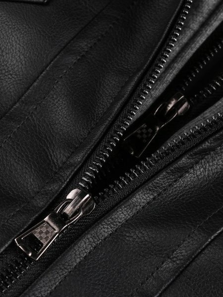 Zip Up Hooded PU Leather Jacket