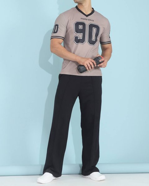 Short Sleeve Numeric Back Print Tshirt