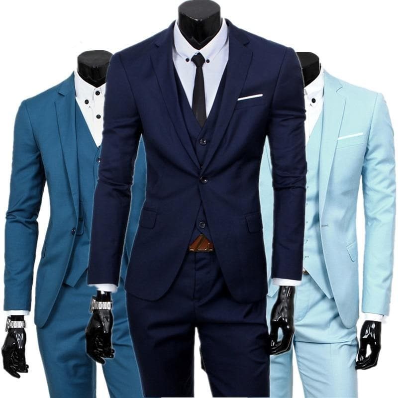 Men's Three-Piece Business Suit – Coat, Waistcoat & Trousers in England Style