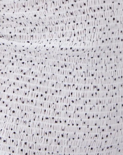 Tie-Up Halter Neck Polka-Dot Smocked Skater Dress