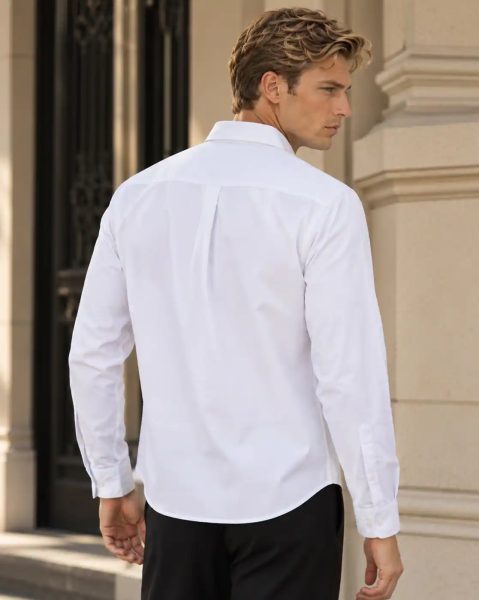 Men Medium Length Spread Collar Full Sleeve Shirt